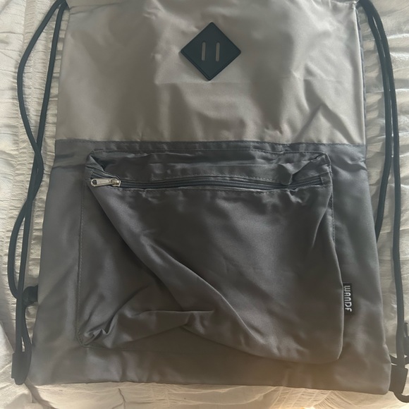 WANDF Grey Drawstring Backpack NEW - Picture 4 of 4